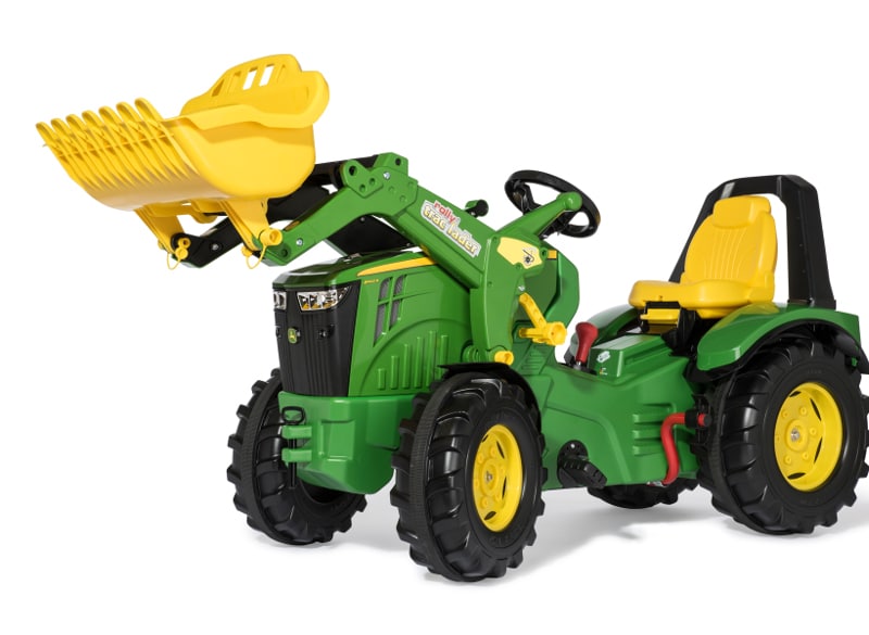 Rolly X-Trac John Deere 8400R Tractor with Front Loader, 2-gear Shift and Brake